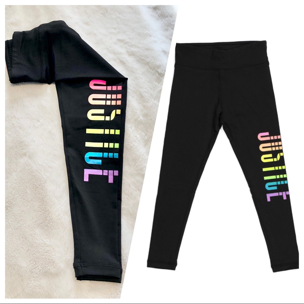 🆕Justice Girl’s Rainbow Graphic Leggings